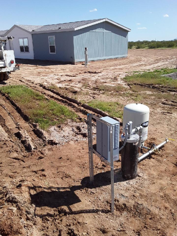 Residential well pump installation site
