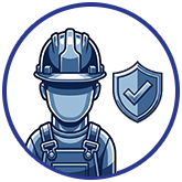 well driller worker icon